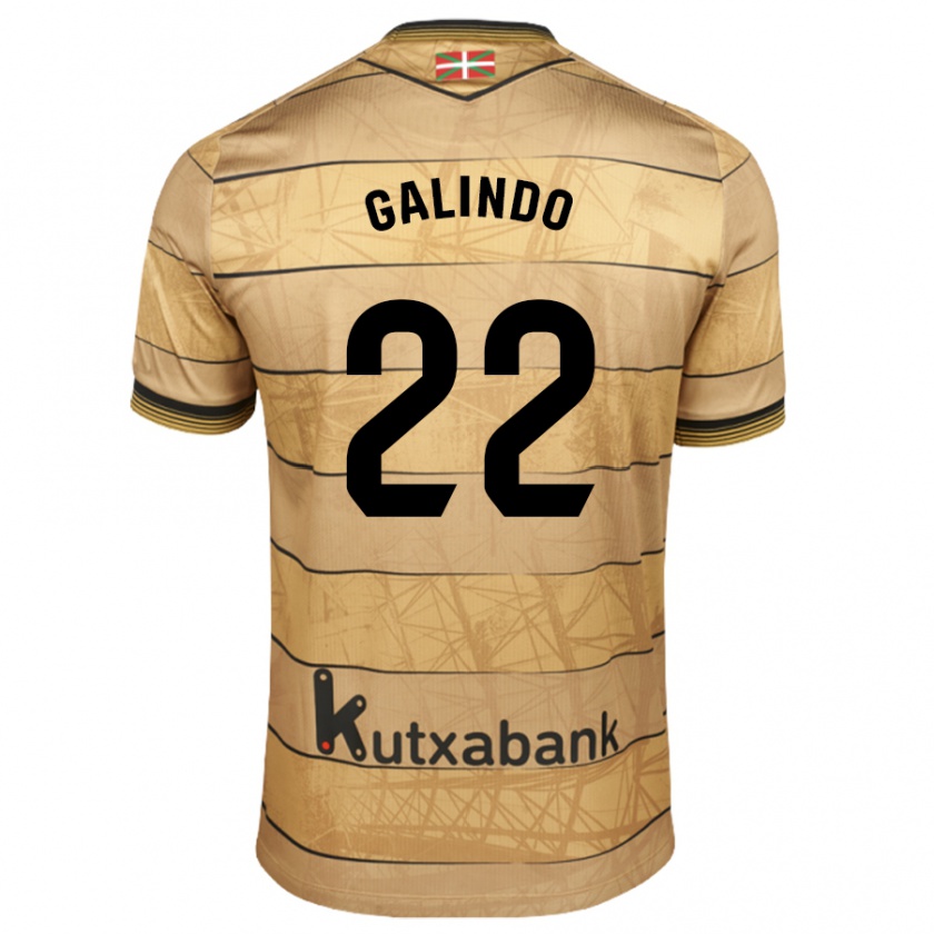 Kandiny Uomo Maglia Iker Galindo #22 Marrone Kit Gara Away 2024/25 Maglietta