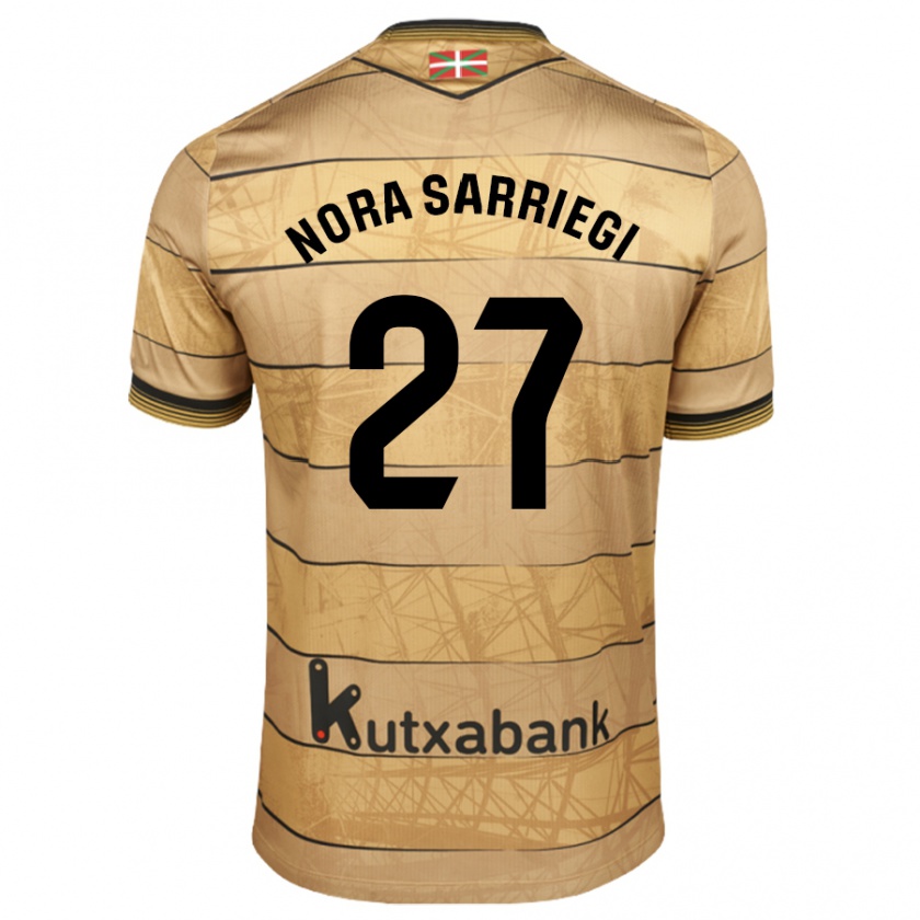 Kandiny Heren Nora Sarriegi Galdos #27 Bruin Uitshirt Uittenue 2024/25 T-Shirt