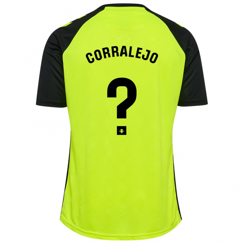 Kandiny Hombre Camiseta Iván Corralejo #0 Amarillo Fluorescente Negro 2ª Equipación 2024/25 La Camisa