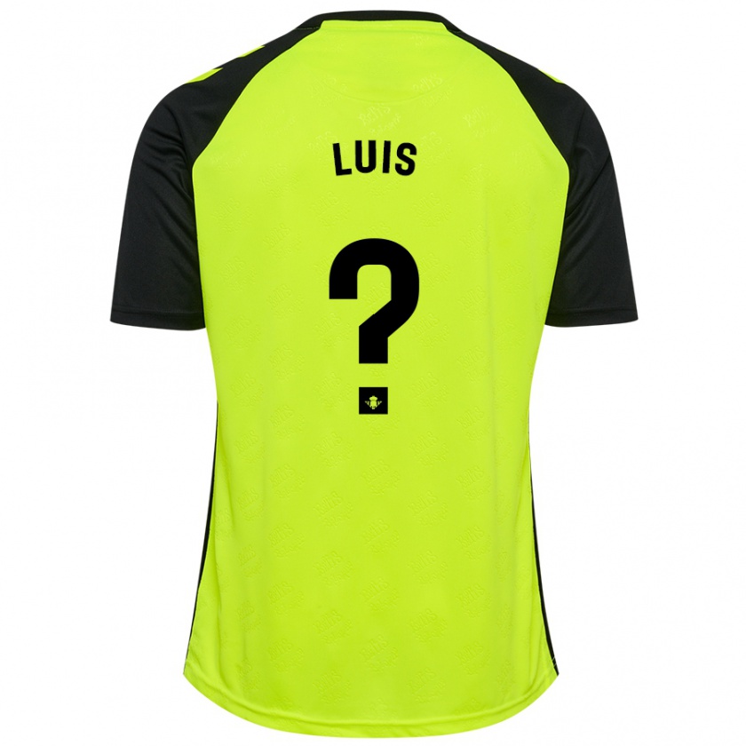 Kandiny Heren Jorge Luis #0 Fluorescerend Geel Zwart Uitshirt Uittenue 2024/25 T-Shirt