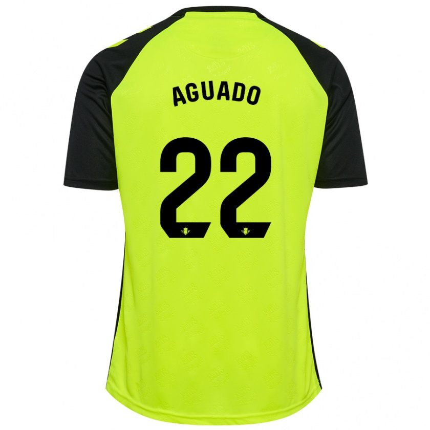 Kandiny Uomo Maglia Júlia Aguado #22 Giallo Fluorescente Nero Kit Gara Away 2024/25 Maglietta