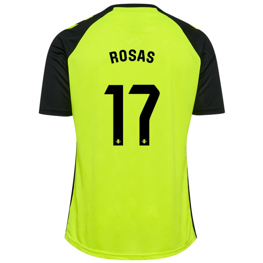 Kandiny Herren Berto Rosas #17 Fluoreszierendes Gelb Schwarz Auswärtstrikot Trikot 2024/25 T-Shirt Österreich