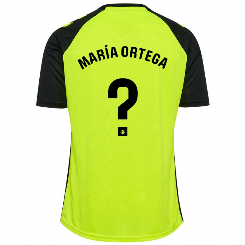 Kandiny Hombre Camiseta José María Ortega #0 Amarillo Fluorescente Negro 2ª Equipación 2024/25 La Camisa