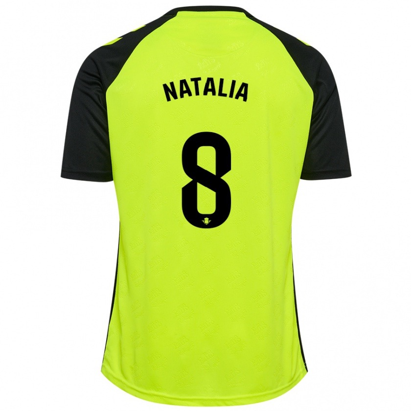 Kandiny Herren Natalia Montilla Martinez #8 Fluoreszierendes Gelb Schwarz Auswärtstrikot Trikot 2024/25 T-Shirt Österreich