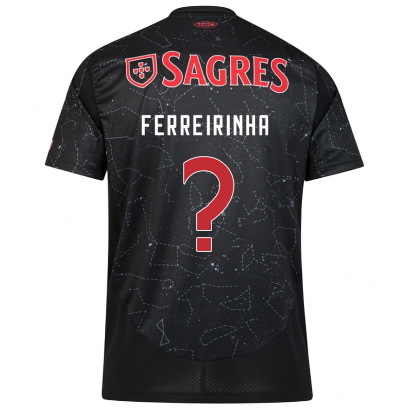 Kandiny Hombre Camiseta Afonso Ferreirinha #0 Negro Rojo 2ª Equipación 2024/25 La Camisa