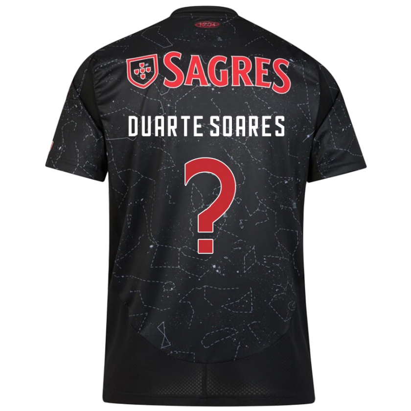 Kandiny Hombre Camiseta Duarte Soares #0 Negro Rojo 2ª Equipación 2024/25 La Camisa