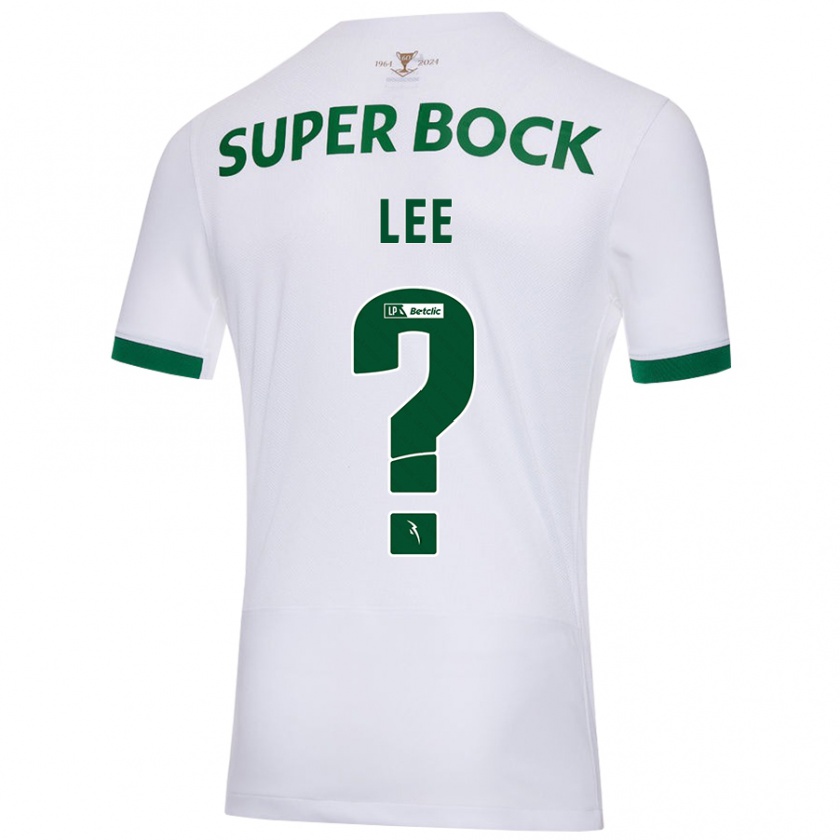 Kandiny Hombre Camiseta Afonso Lee #0 Blanco Verde 2ª Equipación 2024/25 La Camisa