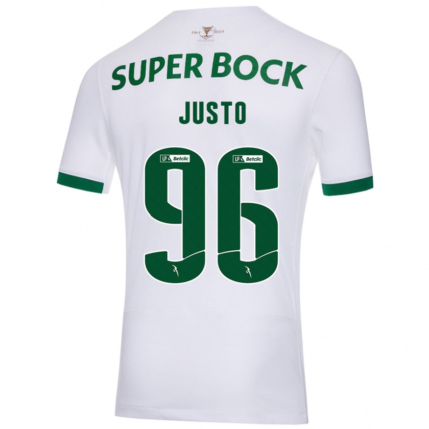 Kandiny Herren Samuel Justo #96 Weiß Grün Auswärtstrikot Trikot 2024/25 T-Shirt Österreich