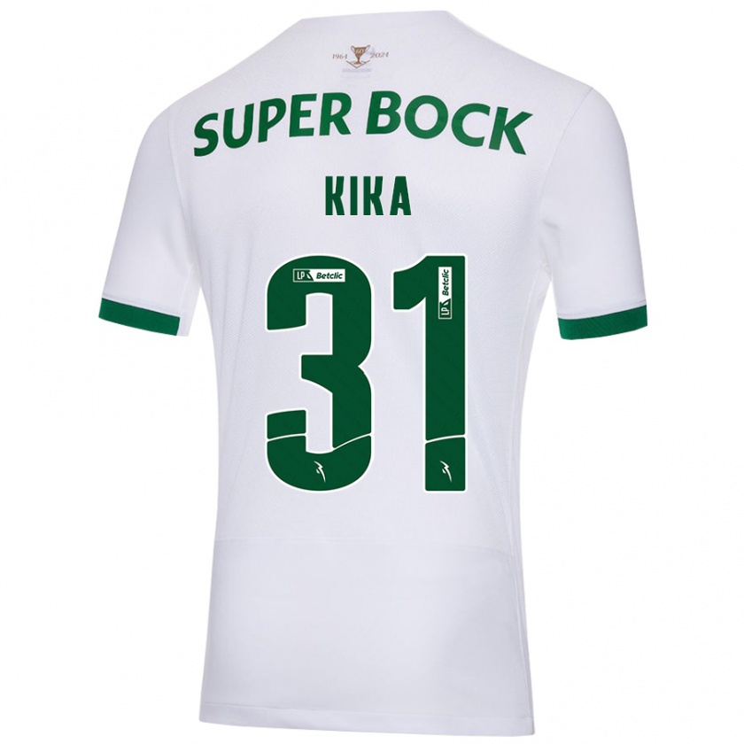 Kandiny Uomo Maglia Kika #31 Bianco Verde Kit Gara Away 2024/25 Maglietta