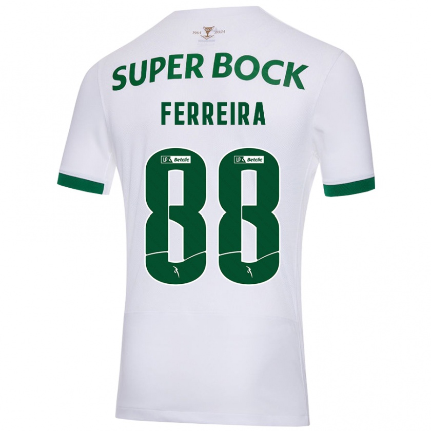 Kandiny Uomo Maglia Tiago Ferreira #88 Bianco Verde Kit Gara Away 2024/25 Maglietta