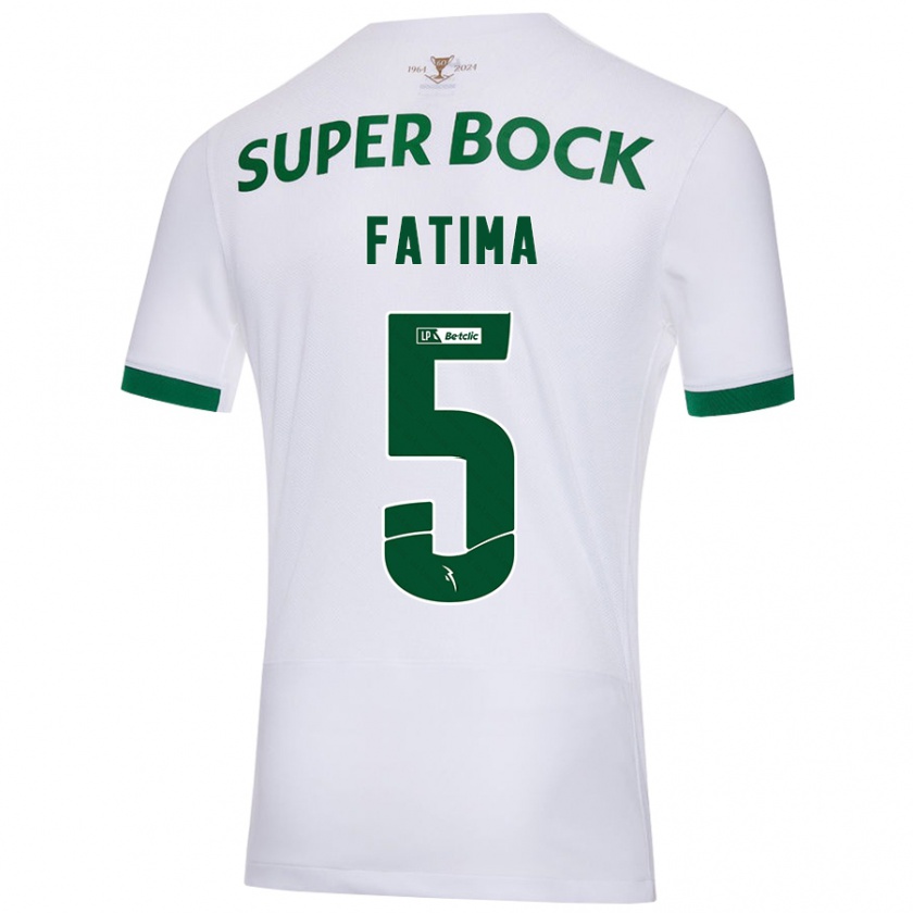 Kandiny Heren Francisca Fatima Aquino Dutra #5 Wit Groen Uitshirt Uittenue 2024/25 T-Shirt