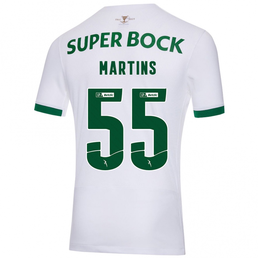 Kandiny Uomo Maglia Carolina Martins #55 Bianco Verde Kit Gara Away 2024/25 Maglietta