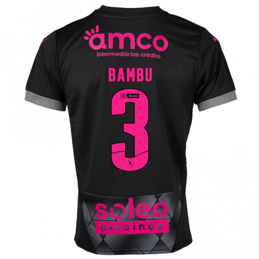 Kandiny Hombre Camiseta Robson Bambu #3 Negro Rosa 2ª Equipación 2024/25 La Camisa