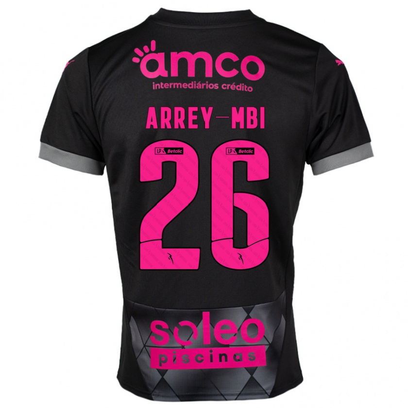 Kandiny Heren Bright Arrey-Mbi #26 Zwart Roze Uitshirt Uittenue 2024/25 T-Shirt