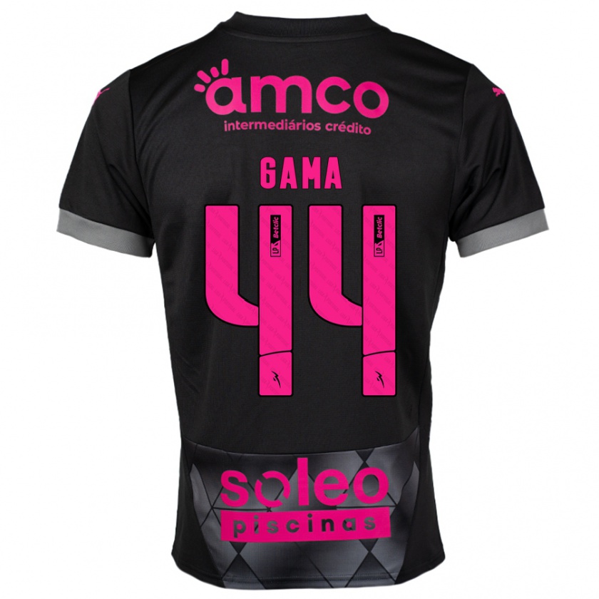 Kandiny Herren Dinis Gama #44 Schwarz Rosa Auswärtstrikot Trikot 2024/25 T-Shirt Österreich