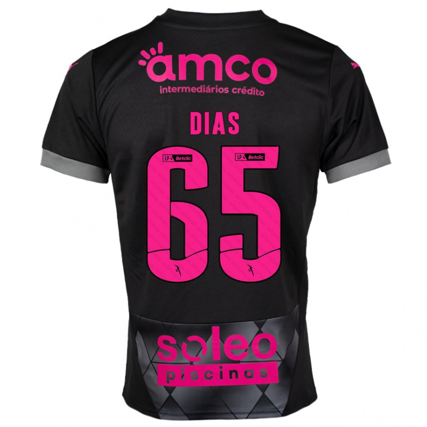 Kandiny Herren Leandro Dias #65 Schwarz Rosa Auswärtstrikot Trikot 2024/25 T-Shirt Österreich