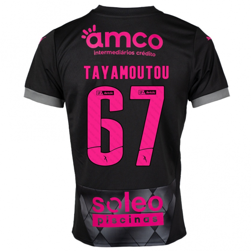 Kandiny Hombre Camiseta Enzo Tayamoutou #67 Negro Rosa 2ª Equipación 2024/25 La Camisa México