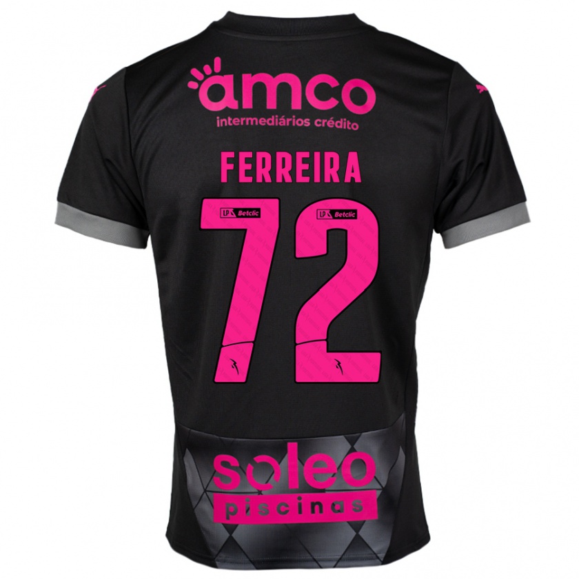 Kandiny Homem Camisola André Ferreira #72 Preto Rosa Alternativa 2024/25 Camisa Brasil