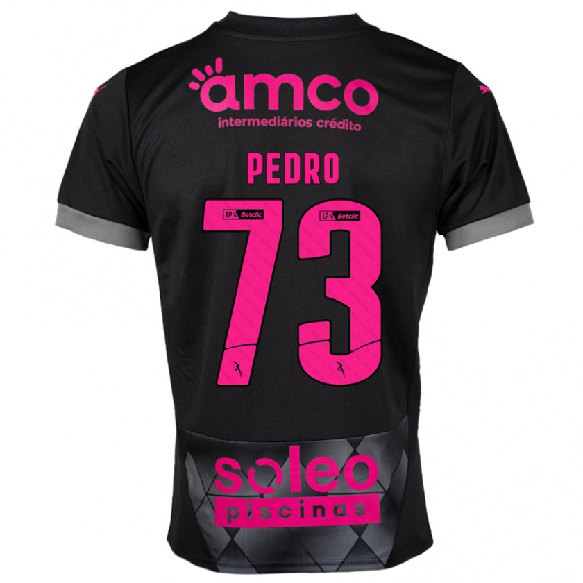 Kandiny Hombre Camiseta Zé Pedro #73 Negro Rosa 2ª Equipación 2024/25 La Camisa