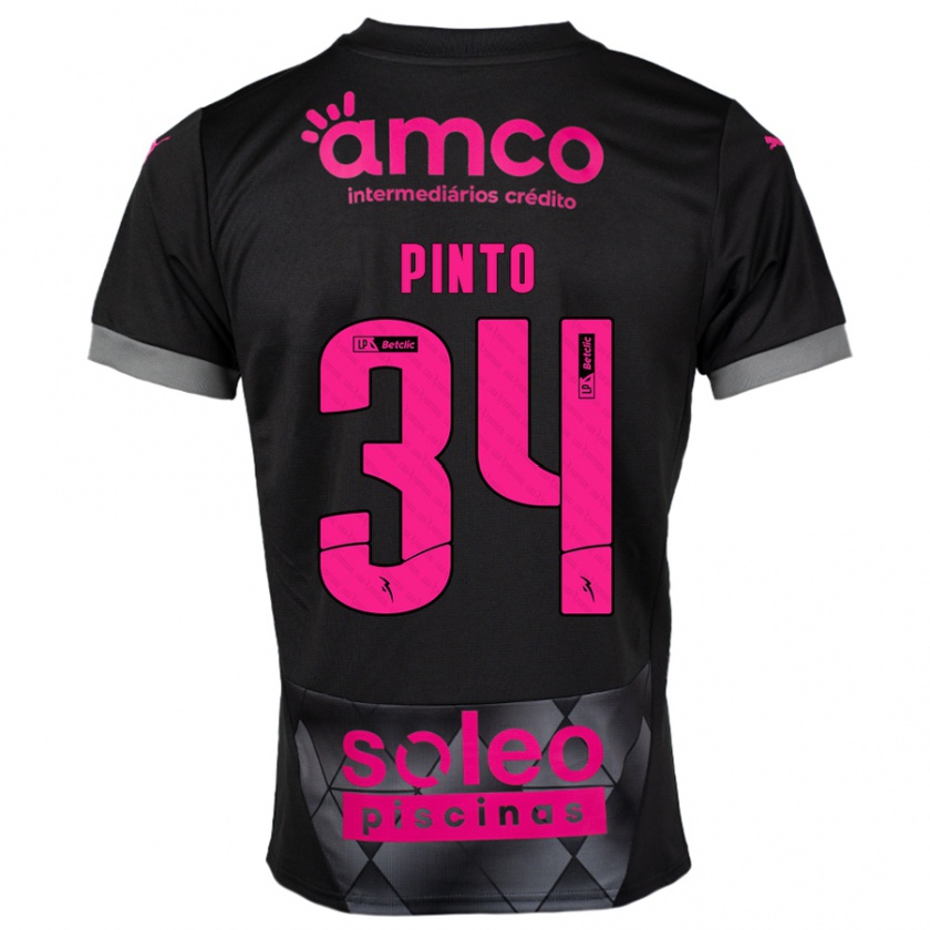 Kandiny Herren Ana Pinto #34 Schwarz Rosa Auswärtstrikot Trikot 2024/25 T-Shirt Österreich