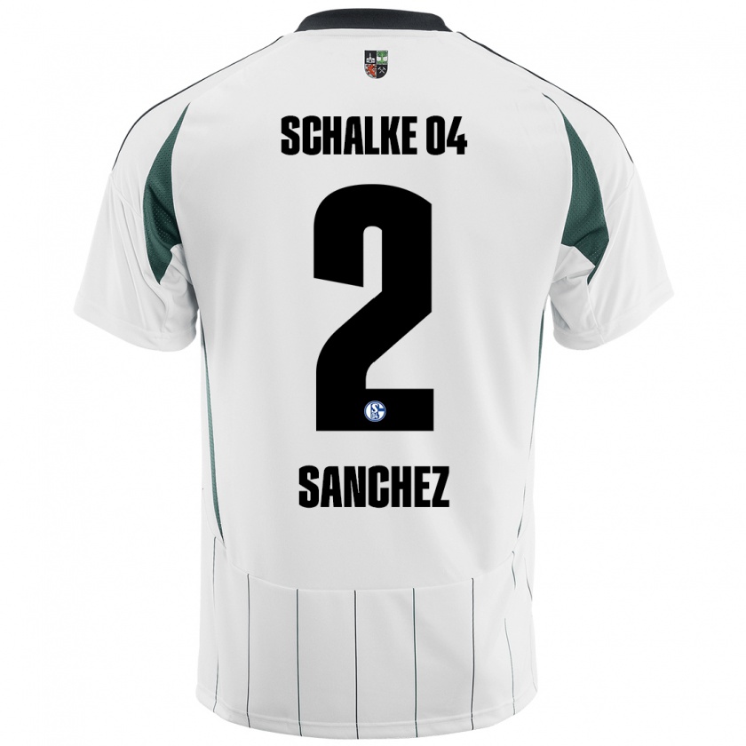 Kandiny Heren Felipe Sánchez #2 Wit Groen Uitshirt Uittenue 2024/25 T-Shirt