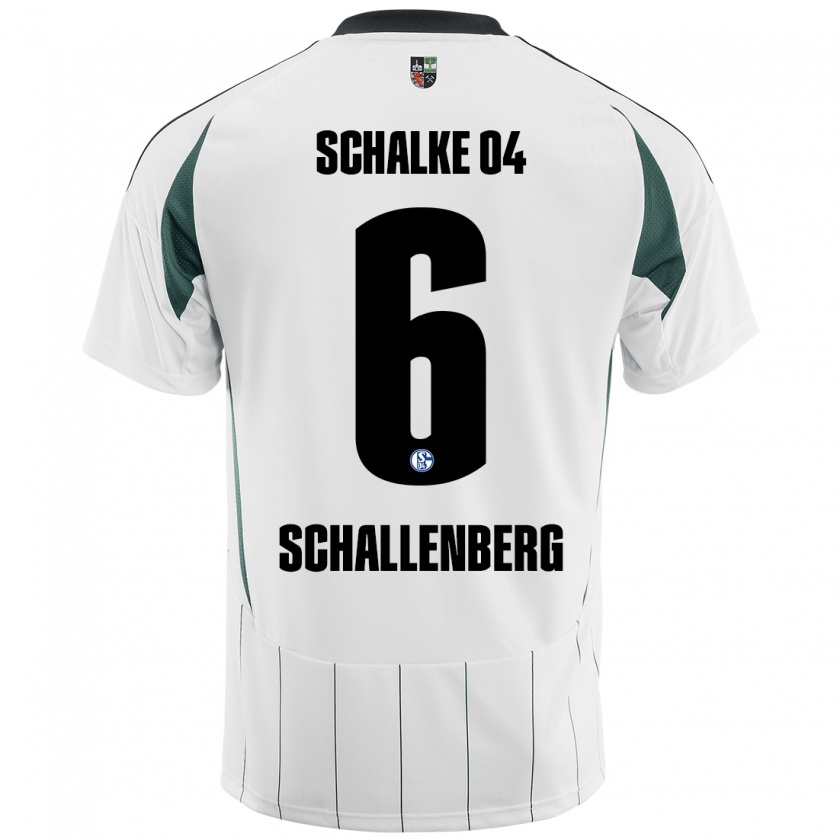 KandinyメンズRon Schallenberg#6白緑アウェイシャツ2024/25ジャージーユニフォーム