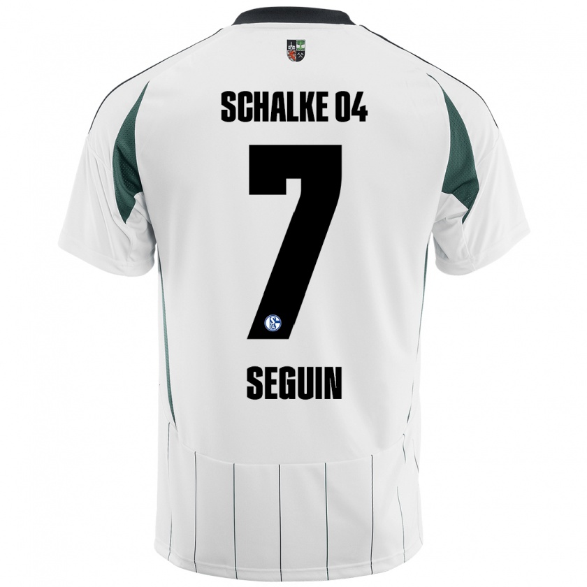 Kandiny Heren Paul Seguin #7 Wit Groen Uitshirt Uittenue 2024/25 T-Shirt