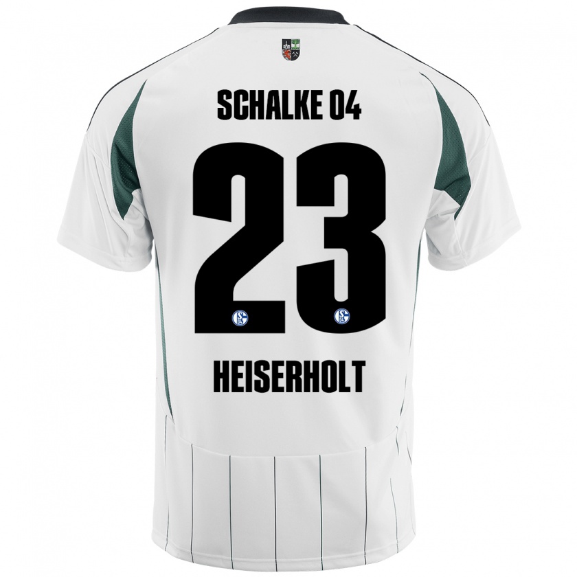 Kandiny Heren Finn Heiserholt #23 Wit Groen Uitshirt Uittenue 2024/25 T-Shirt