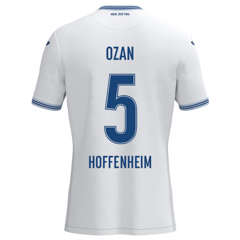 Kandiny Hombre Camiseta Ozan Kabak #5 Blanco Azul 2ª Equipación 2024/25 La Camisa México