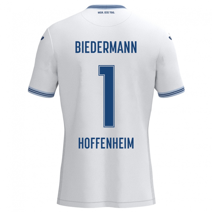 Kandiny Heren Nico Biedermann #1 Wit Blauw Uitshirt Uittenue 2024/25 T-Shirt