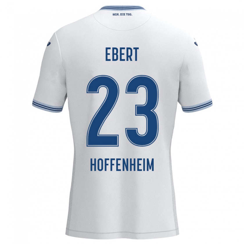 Kandiny Heren Darijo Ebert #23 Wit Blauw Uitshirt Uittenue 2024/25 T-Shirt