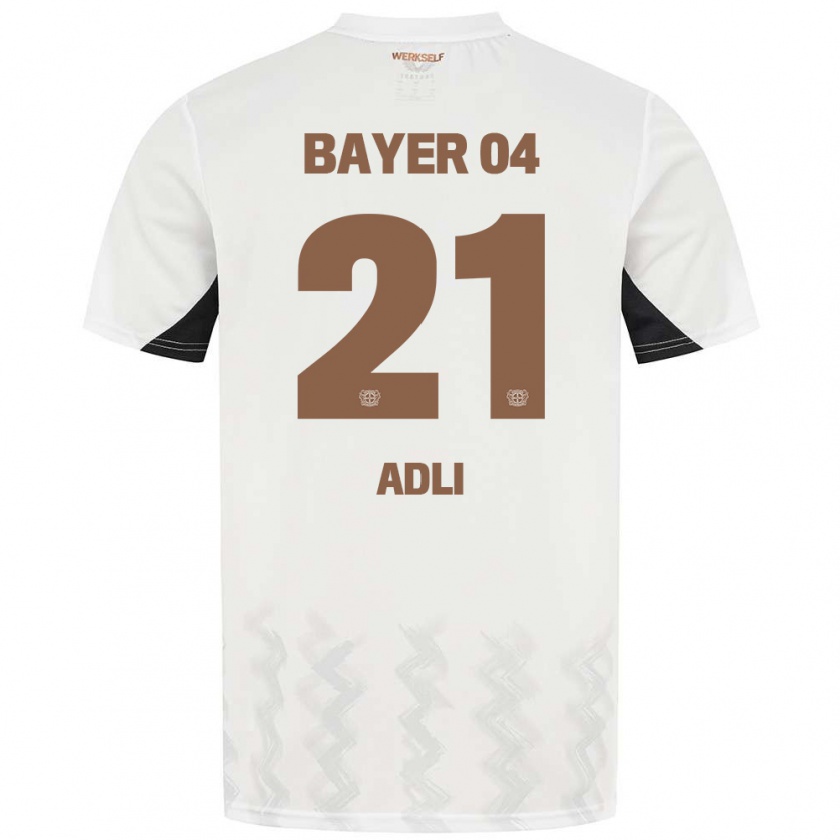 Kandiny Heren Amine Adli #21 Wit Zwart Uitshirt Uittenue 2024/25 T-Shirt