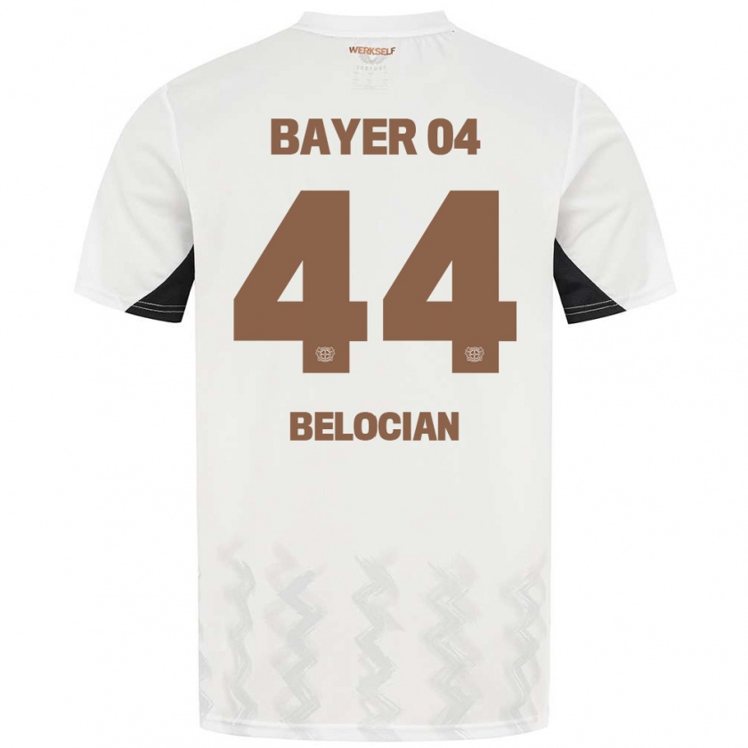 Kandiny Heren Jeanuël Belocian #44 Wit Zwart Uitshirt Uittenue 2024/25 T-Shirt