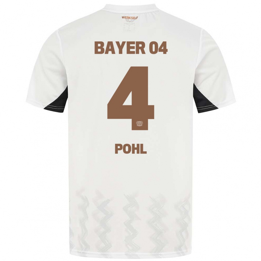 Kandiny Herren Ferdinand Pohl #4 Weiß Schwarz Auswärtstrikot Trikot 2024/25 T-Shirt Österreich