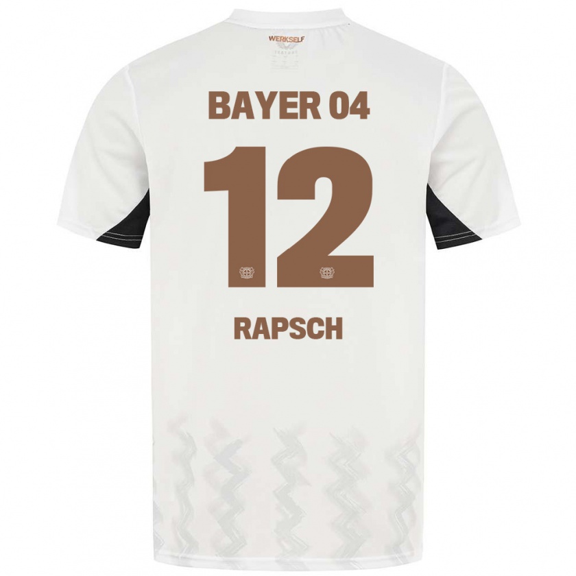 Kandiny Hombre Camiseta Simeon Rapsch #12 Blanco Negro 2ª Equipación 2024/25 La Camisa