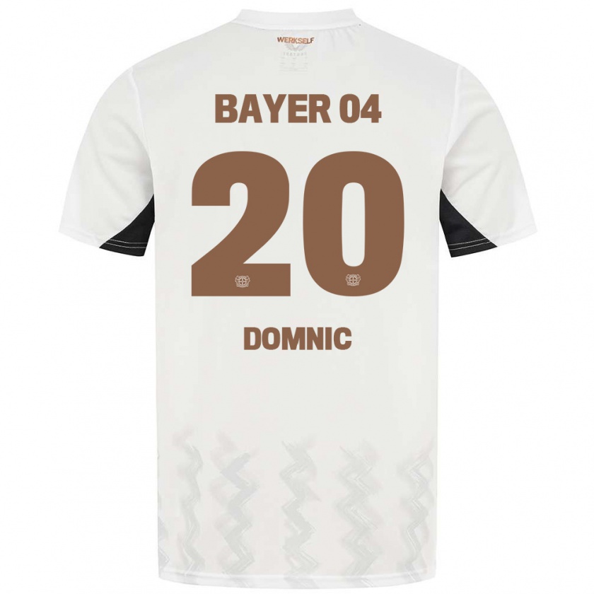 Kandiny Uomo Maglia Nebe-Sirak Domnic #20 Bianco Nero Kit Gara Away 2024/25 Maglietta