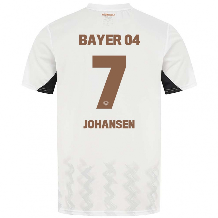 Kandiny Uomo Maglia Cecilie Johansen #7 Bianco Nero Kit Gara Away 2024/25 Maglietta