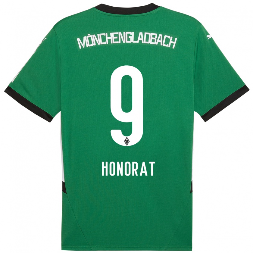 Kandiny Uomo Maglia Franck Honorat #9 Verde Bianco Kit Gara Away 2024/25 Maglietta