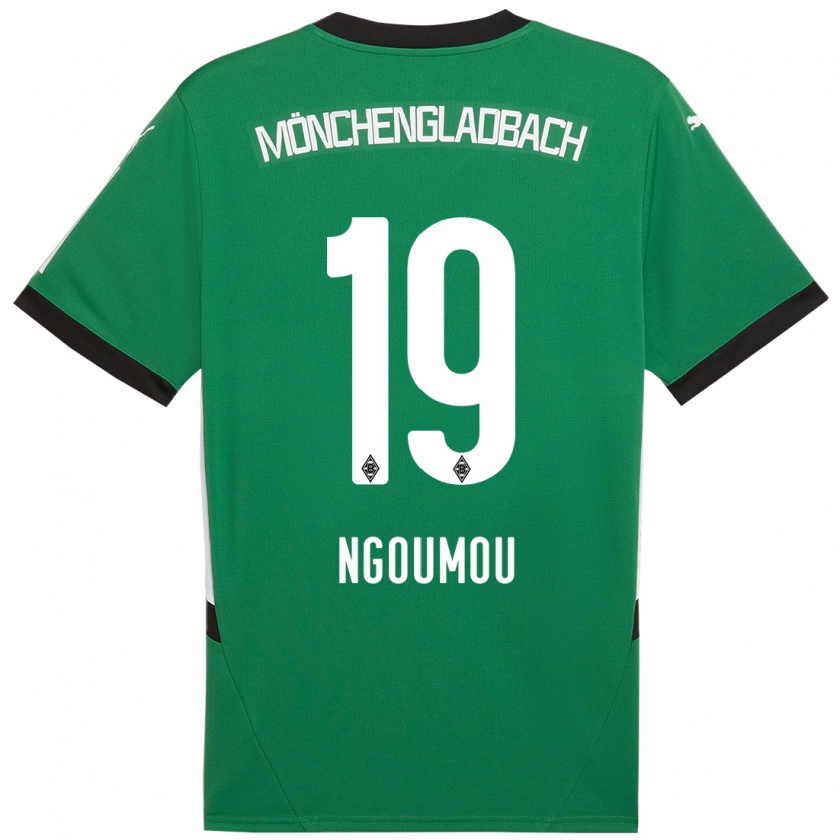 Kandiny Heren Nathan Ngoumou #19 Groen Wit Uitshirt Uittenue 2024/25 T-Shirt