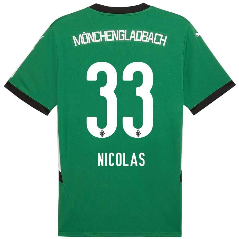 Kandiny Uomo Maglia Moritz Nicolas #33 Verde Bianco Kit Gara Away 2024/25 Maglietta