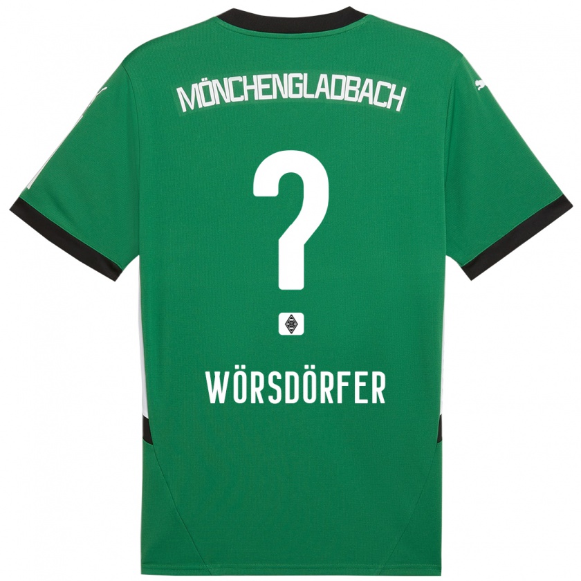 Kandiny Heren Len Wörsdörfer #0 Groen Wit Uitshirt Uittenue 2024/25 T-Shirt