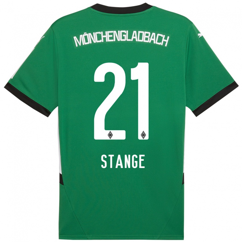 Kandiny Hombre Camiseta Veit Stange #21 Verde Blanco 2ª Equipación 2024/25 La Camisa