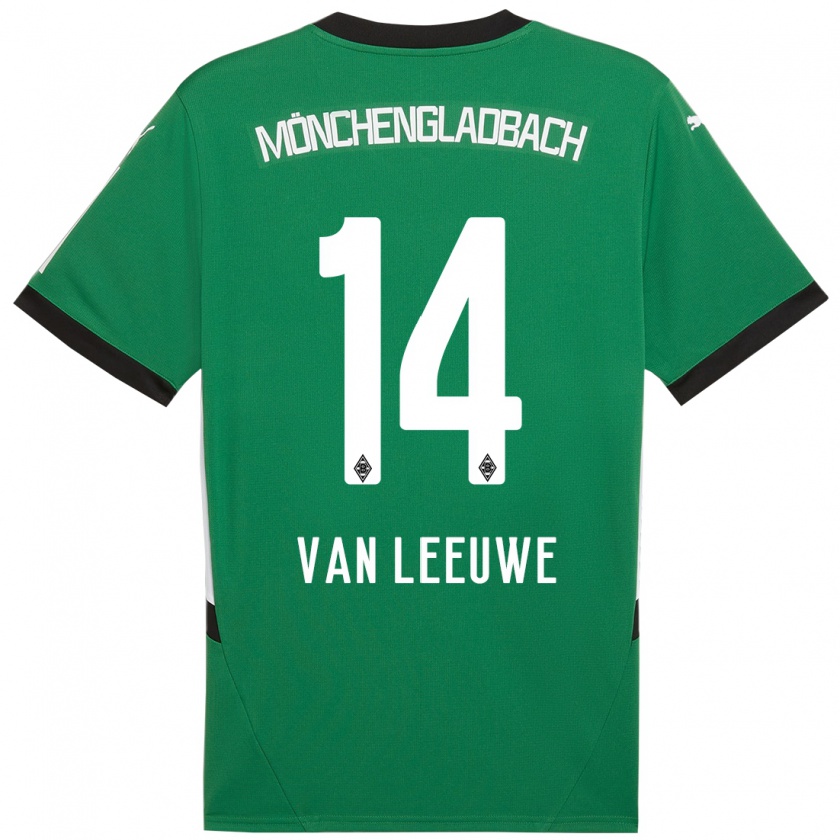 Kandiny Herren Kyra Van Leeuwe #14 Grün Weiß Auswärtstrikot Trikot 2024/25 T-Shirt Österreich