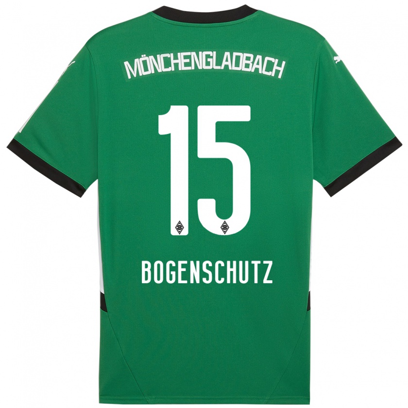 Kandiny Hombre Camiseta Kerstin Bogenschutz #15 Verde Blanco 2ª Equipación 2024/25 La Camisa