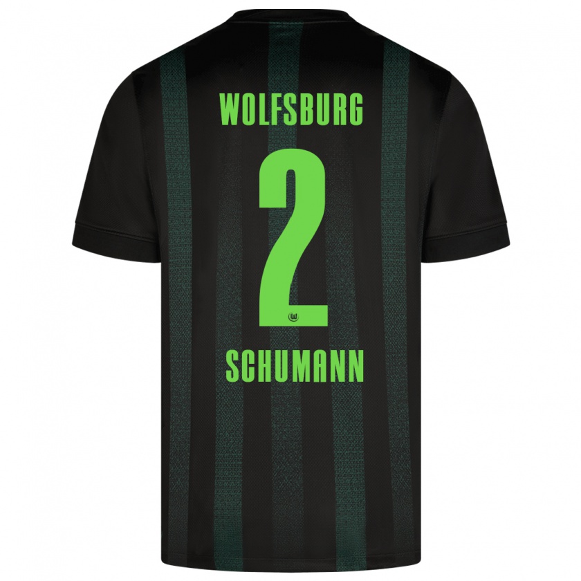 Kandiny Hombre Camiseta Anton Schumann #2 Verde Oscuro 2ª Equipación 2024/25 La Camisa