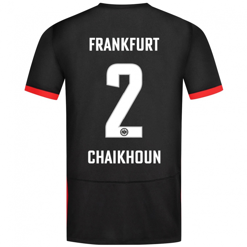 Kandiny Heren Ayoub Chaikhoun #2 Zwart Uitshirt Uittenue 2024/25 T-Shirt