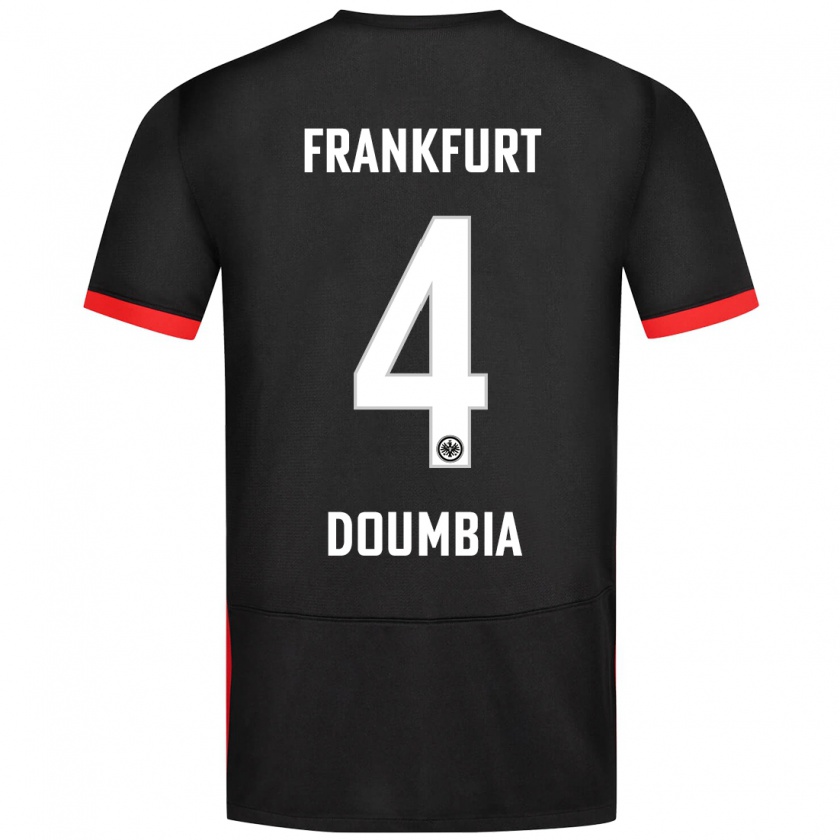 Kandiny Uomo Maglia Fousseny Doumbia #4 Nero Kit Gara Away 2024/25 Maglietta