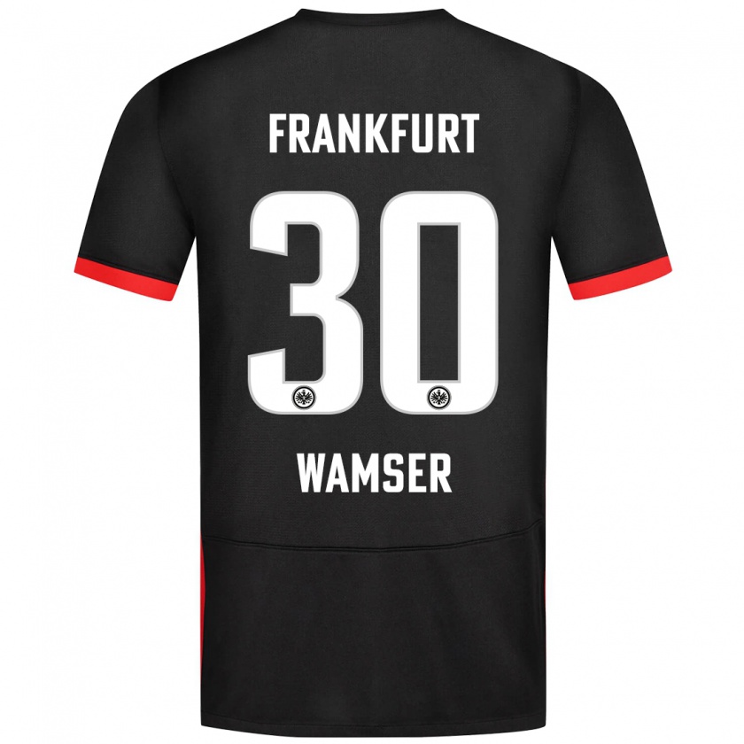 Kandiny Uomo Maglia Carlotta Wamser #30 Nero Kit Gara Away 2024/25 Maglietta