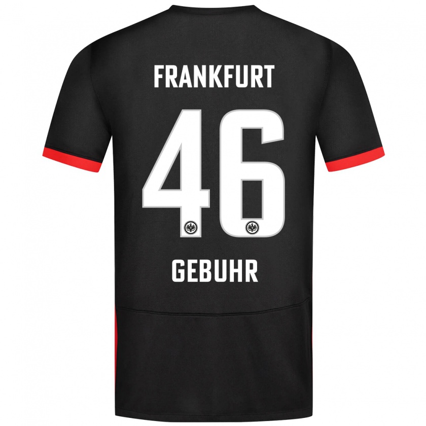 Kandiny Uomo Maglia Dario Gebuhr #46 Nero Kit Gara Away 2024/25 Maglietta