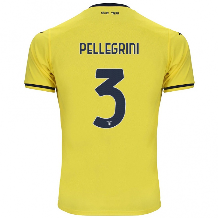 Kandiny Uomo Maglia Luca Pellegrini #3 Giallo Kit Gara Away 2024/25 Maglietta